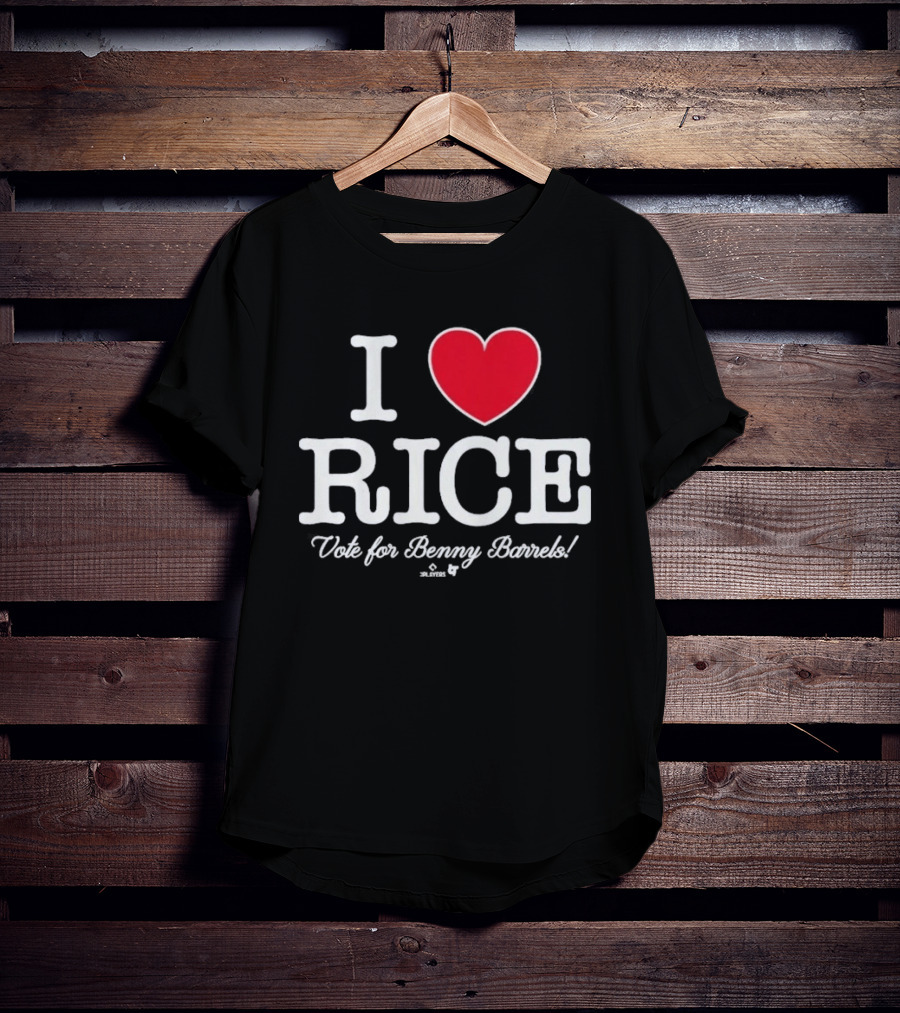I Love Rice Vote For Benny Barrels T-Shirt