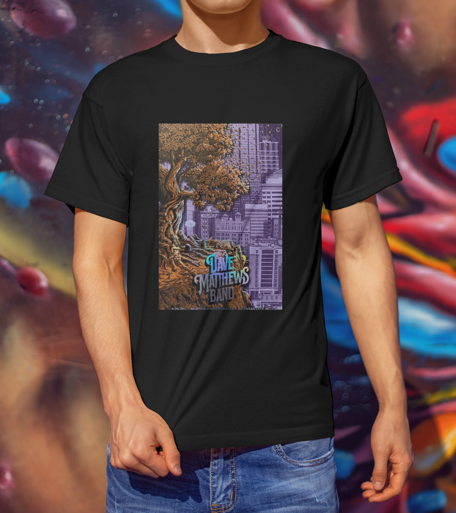 Dave Matthews Band Kansas City June 24 2026 Concert Tree Skyline T-Shirt