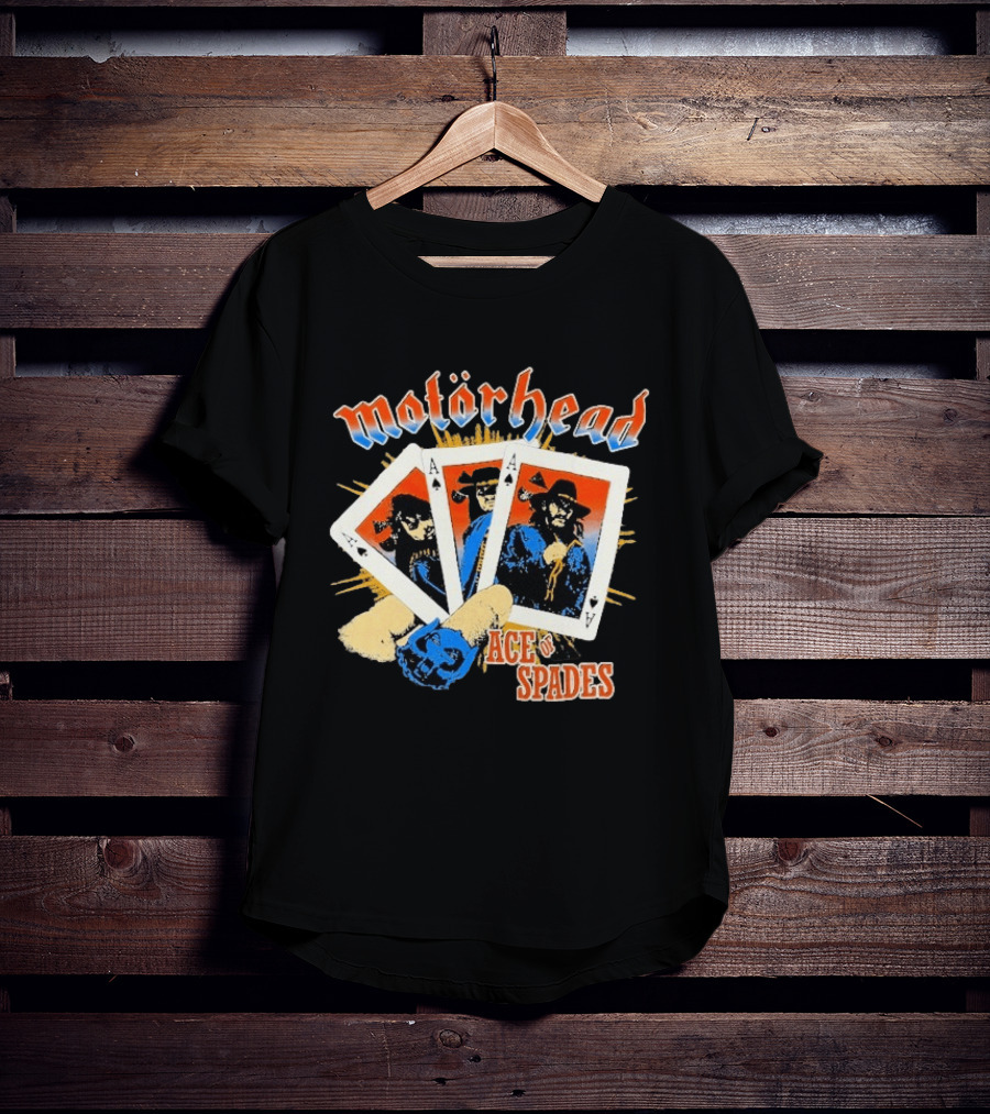 Motörhead Ace Of Spades Three Of A Kind Playing Cards T-Shirt