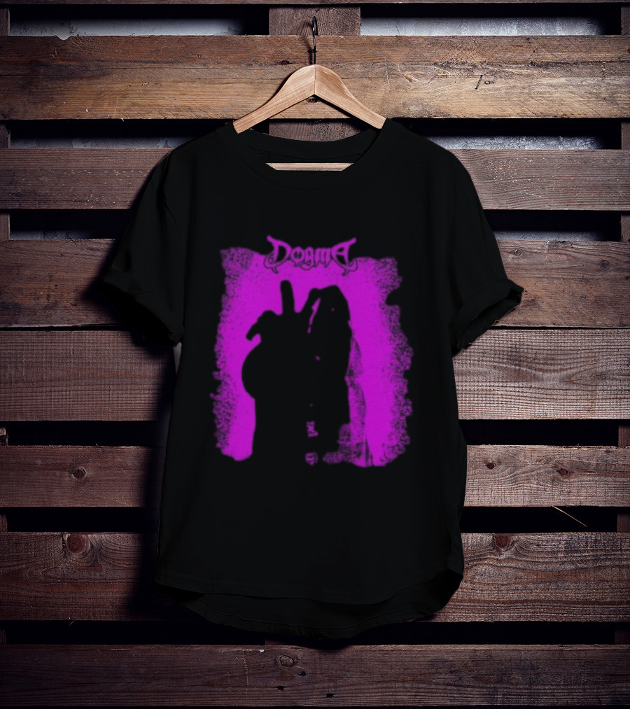 Dogma My Matricidal Purple Gothic Text With Pink Grunge Frame T-Shirt