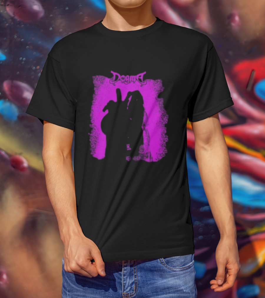 Dogma My Matricidal Purple Gothic Text With Pink Grunge Frame T-Shirt