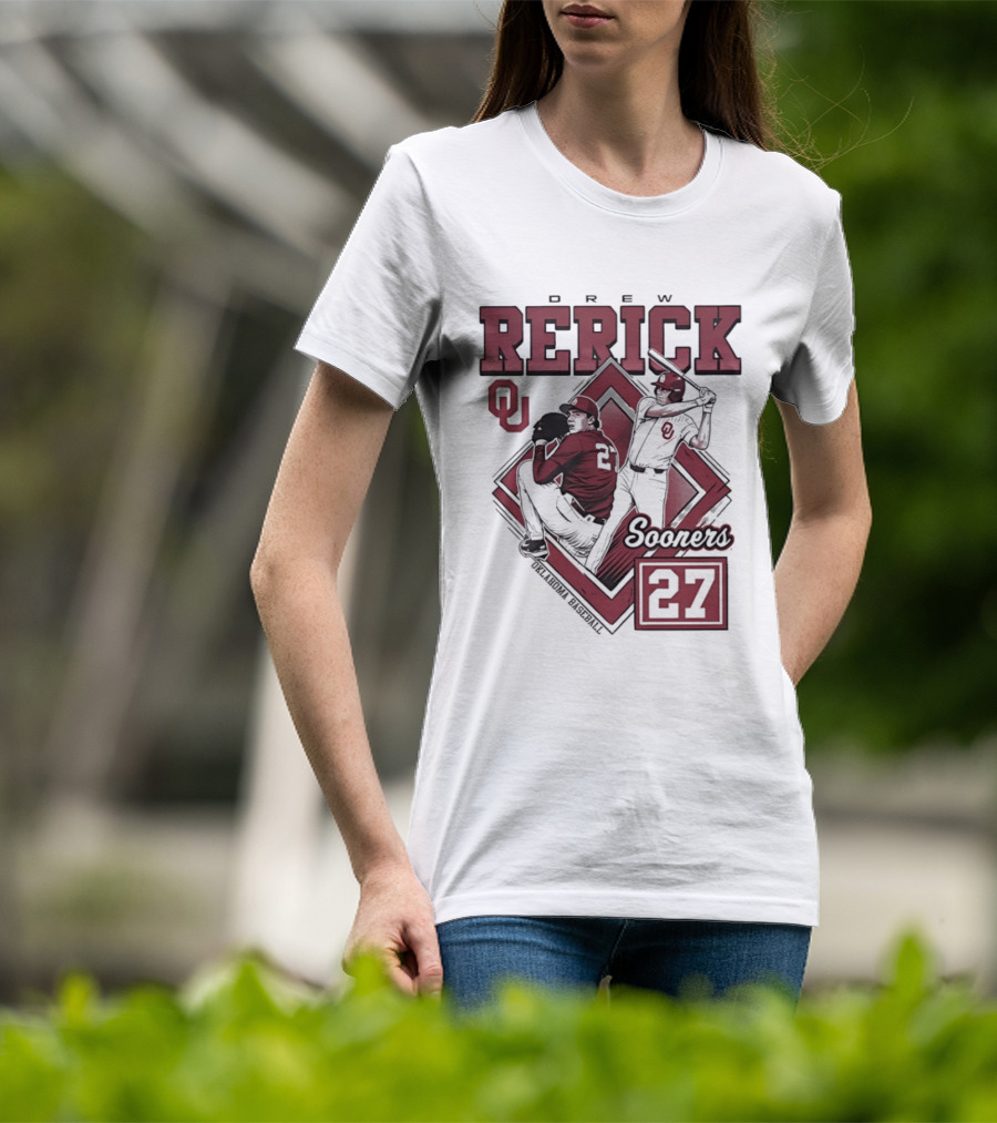 Oklahoma Sooners Drew Rerick Baseball 27 OU T-Shirt