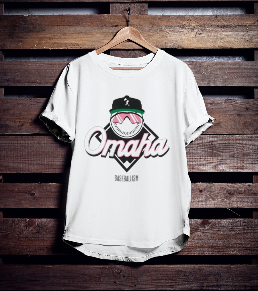 Baseballism Omaha Yuvi Baseball Cap And Sunglasses T-Shirt