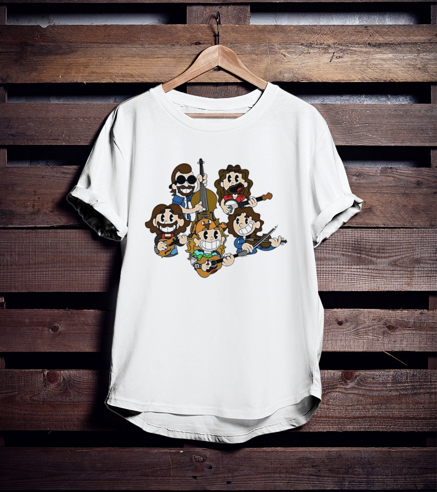 Peanuts Billy Strings Cartoon Band Characters Playing Instruments T-Shirt