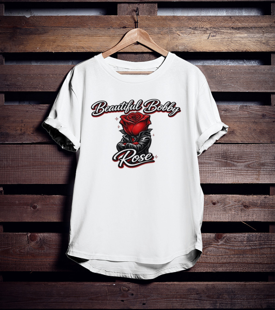 Beautiful Bobby Rose Red Flower T-Shirt