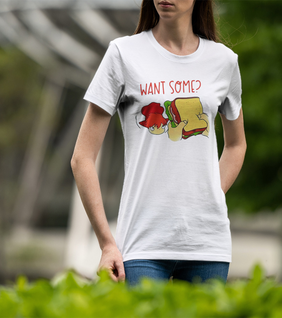 Ponyo Flinching Want Some Sandwich Scene T-Shirt
