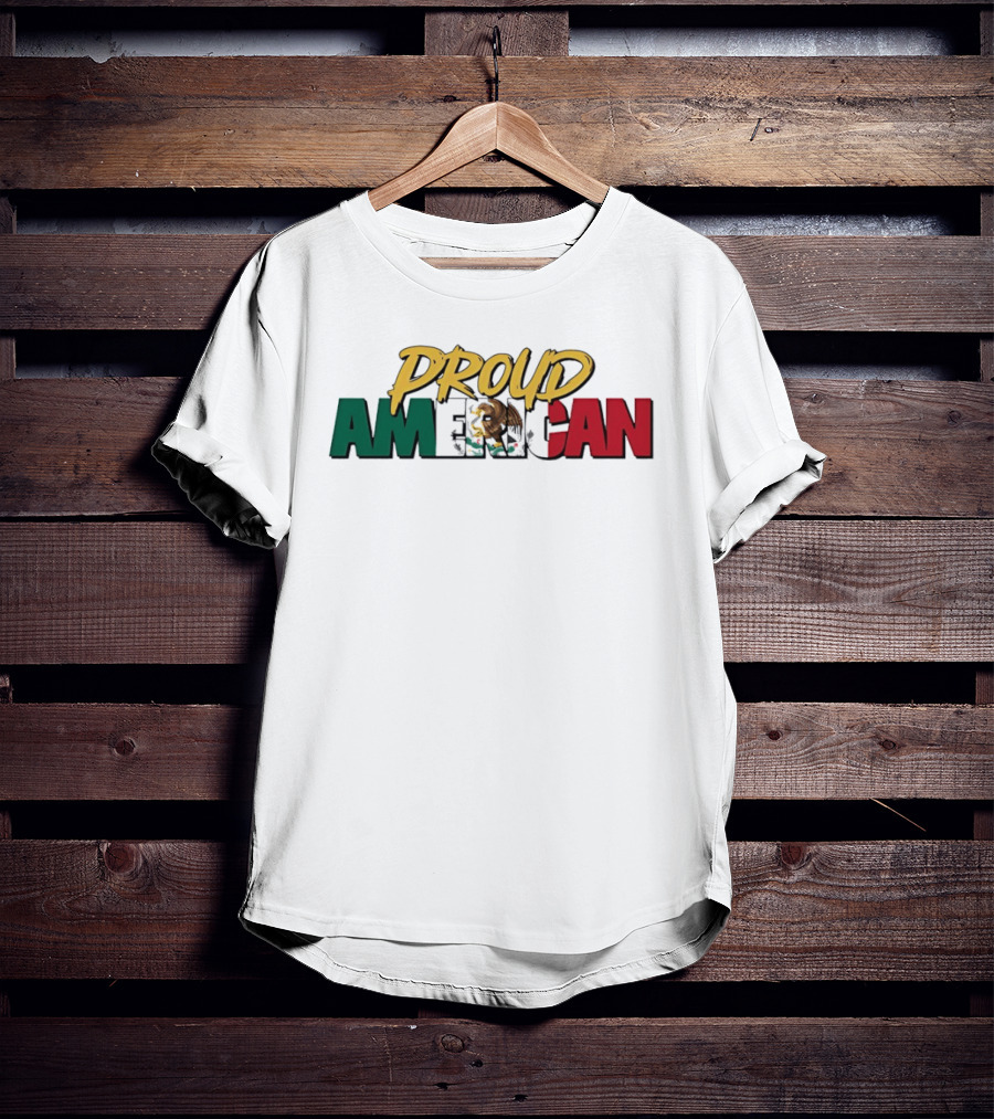 Proud American Mexico Eagle Flag Patriotic T-Shirt