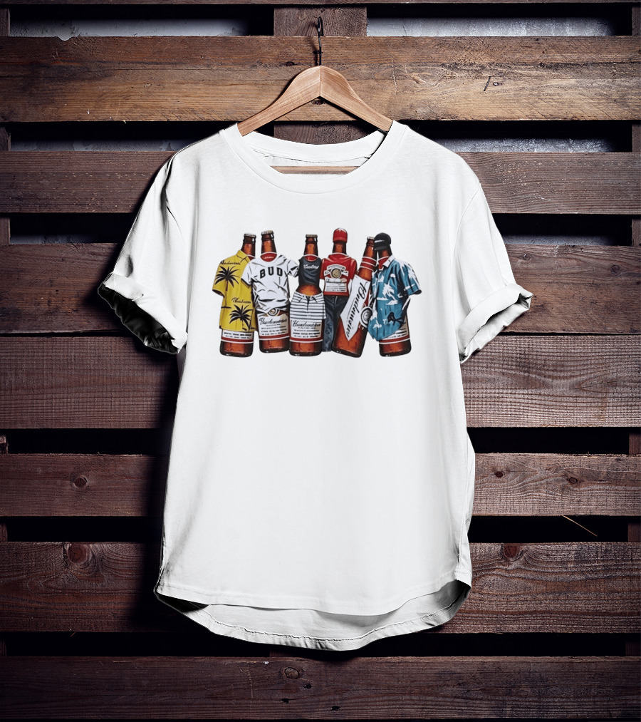 Budweiser Beer Bottle Tropical Clothing Collection T-Shirt