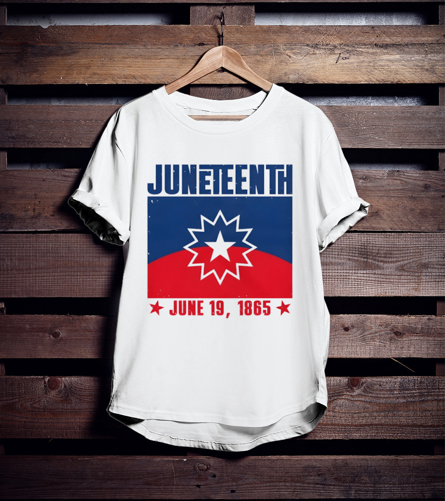 Juneteenth Red White Blue Freedom Flag June 19 1865 Emancipation Day T-Shirt