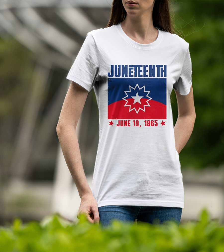 Juneteenth Red White Blue Freedom Flag June 19 1865 Emancipation Day T-Shirt