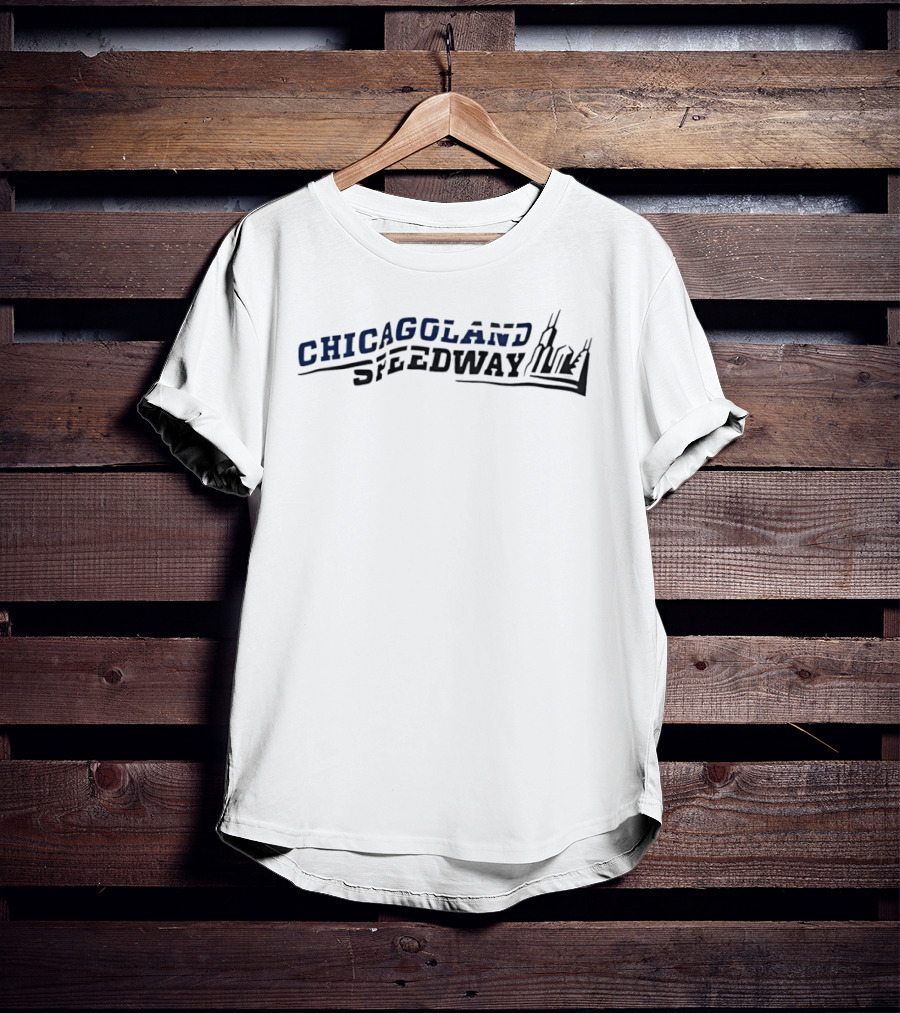 Chicagoland Speedway Skyline Racing Architecture T-Shirt