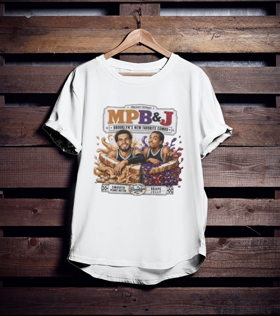 Freshly Served MPB & J Brooklyn's New Favorite Combo Smooth Peanut Butter Grape Jelly T-Shirt