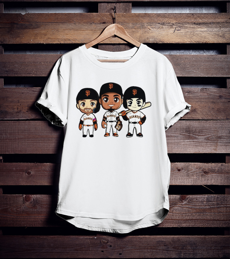 San Francisco Giants Chibi Players MLB Baseball Giants Team Sports Characters T-Shirt