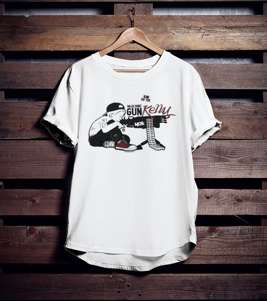 Machine Gun Kelly Slim Fit Black And Red Kid T-Shirt