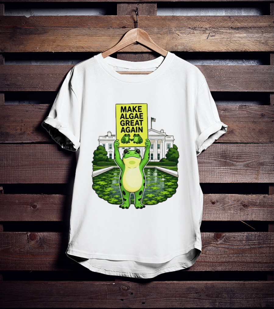 Frogs Team Algae Make Algae Great Again At White House 2026 T-Shirt