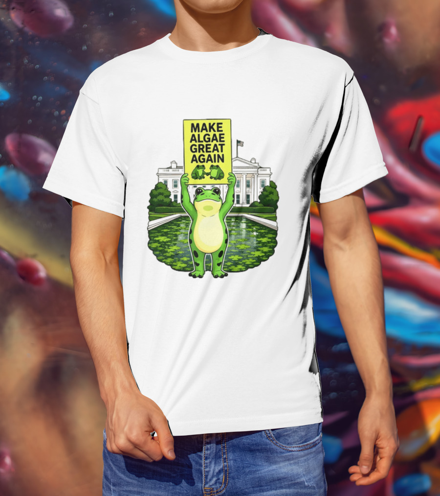 Frogs Team Algae Make Algae Great Again At White House 2026 T-Shirt