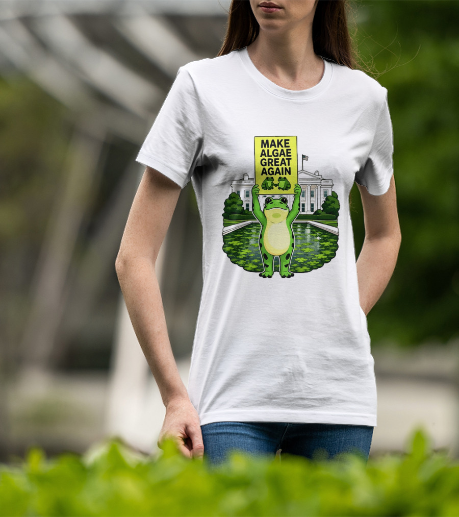Frogs Team Algae Make Algae Great Again At White House 2026 T-Shirt