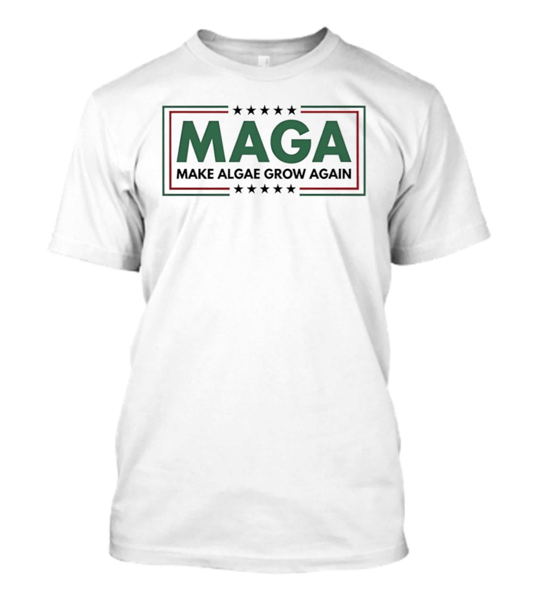 MAGA Make Algae Grow Again Stars Borders T-Shirt