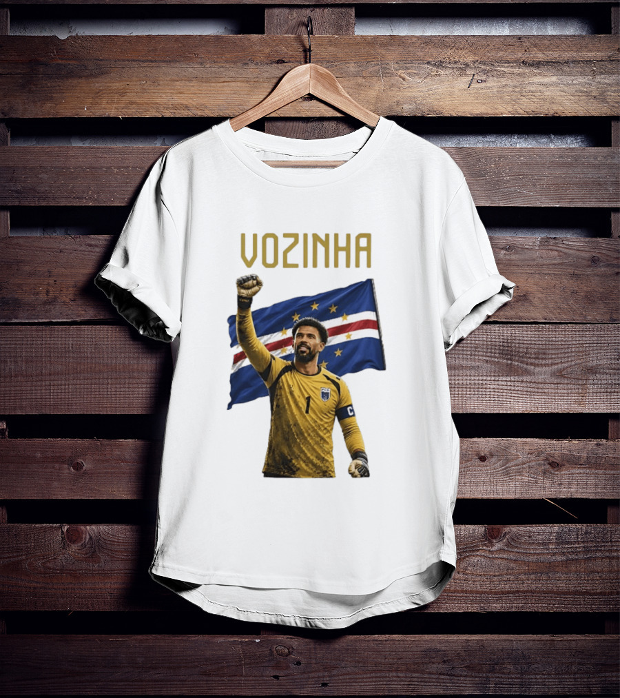 Vozinha Cape Verde National Football Team No 1 Celebration With Flag T-Shirt