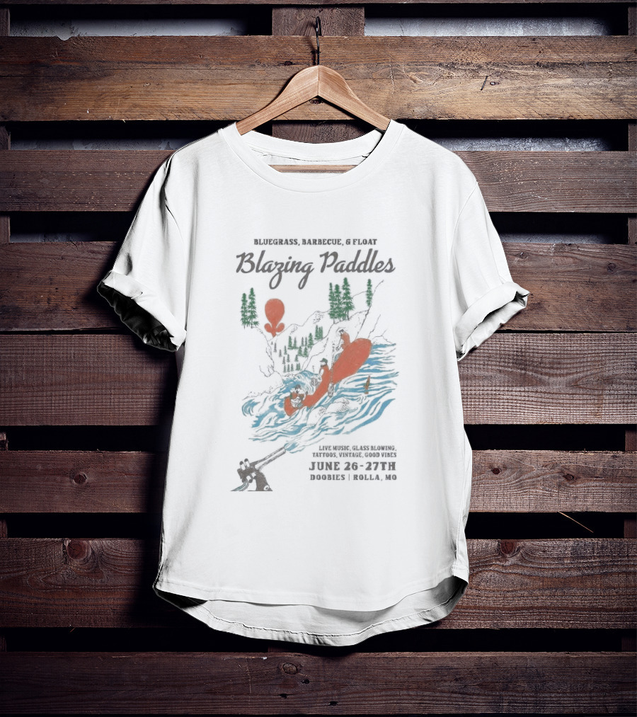 Blazing Paddles Riverboarding Adventure Rolla MO June 26 27 2026 T-Shirt