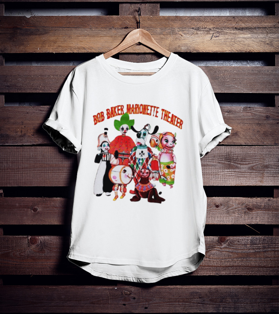 Bob Baker Marionette Theater Clown Dog Pig Characters T-Shirt