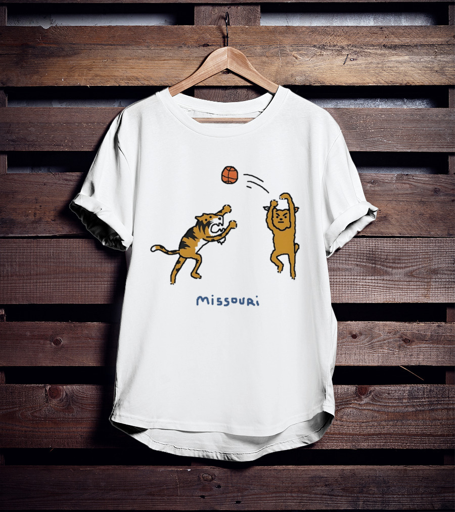 Kentucky Wildcats Vs Missouri Tigers Basketball 2026 SEC Matchup Cartoon T-Shirt