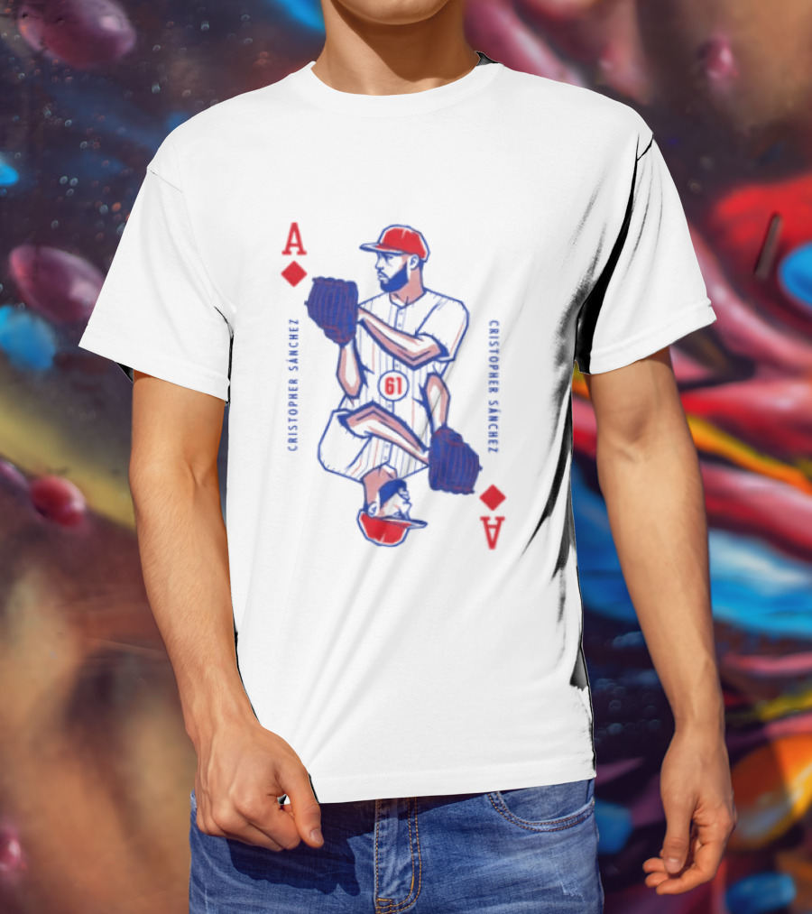 Cristopher Sánchez Philadelphia Phillies Ace Of Diamonds Playing Card T-Shirt