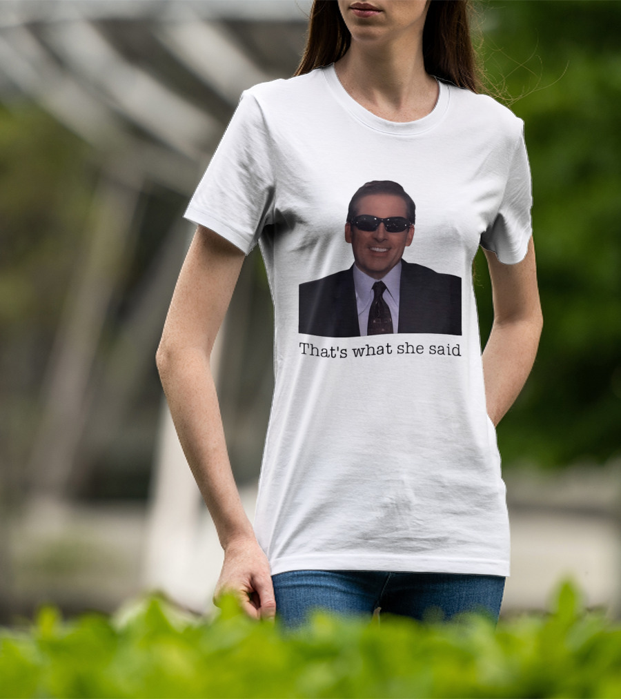 Michael Scott That's What She Said Sunglasses Suit T-Shirt