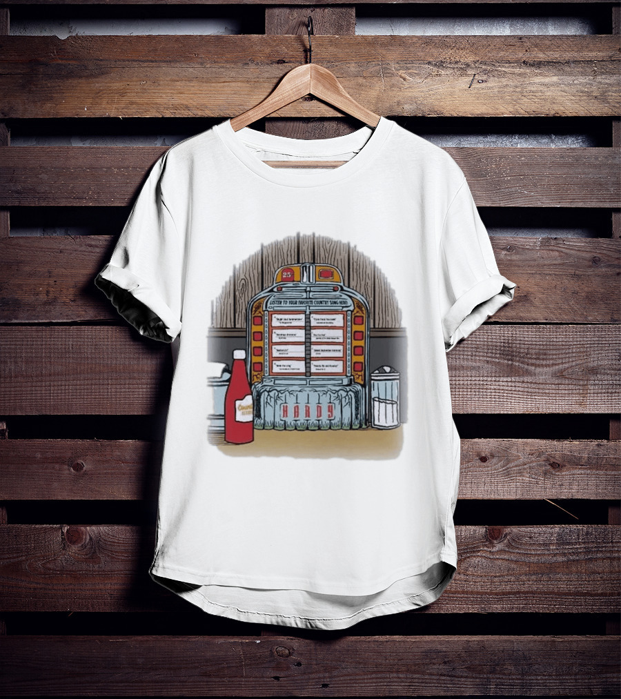 Hardy Jukebox Favorite Country Songs Vintage Scene T-Shirt