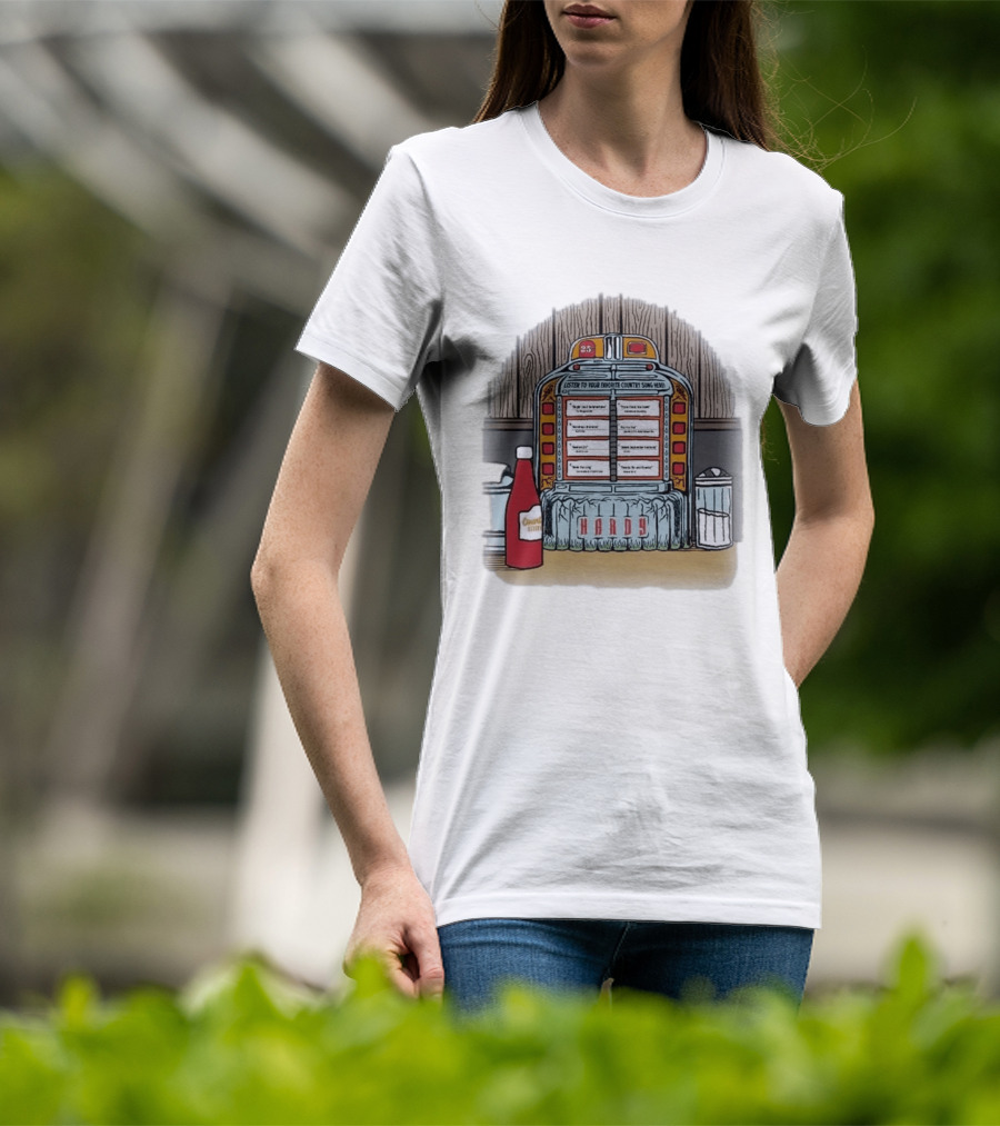 Hardy Jukebox Favorite Country Songs Vintage Scene T-Shirt