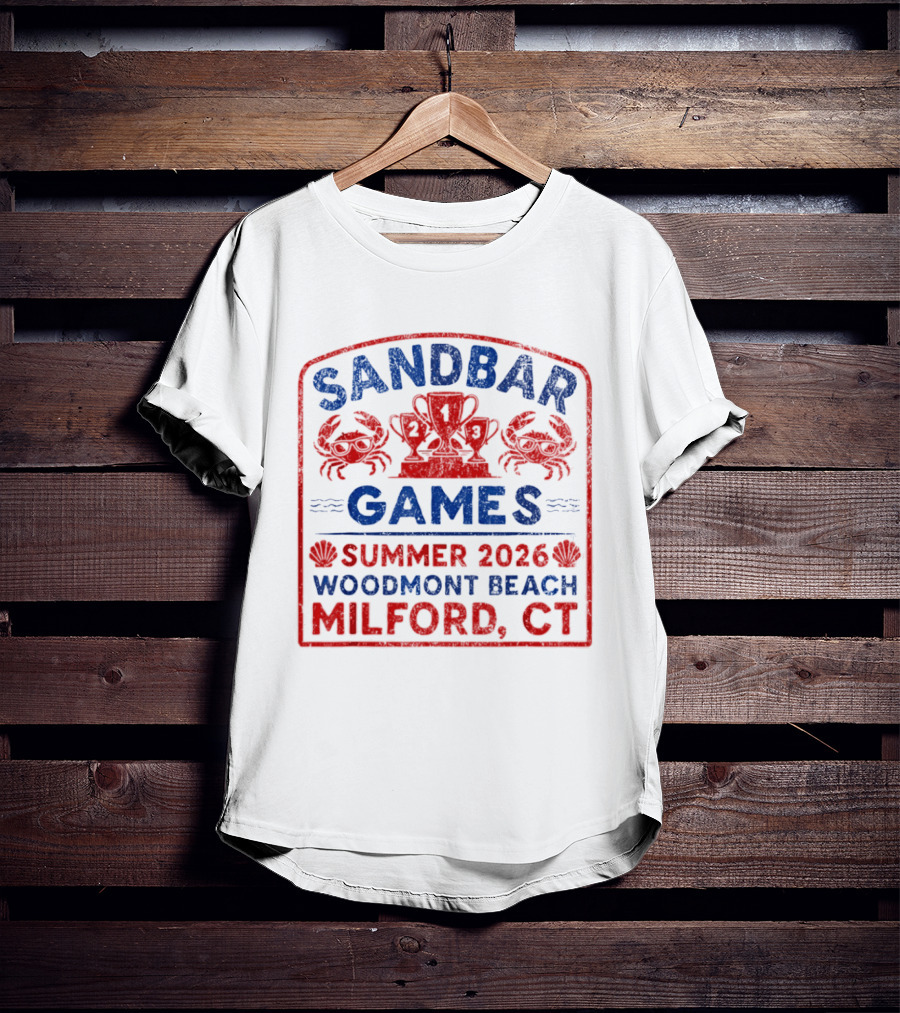 Sandbar Games Summer 2026 Woodmont Beach Milford CT Event T-Shirt