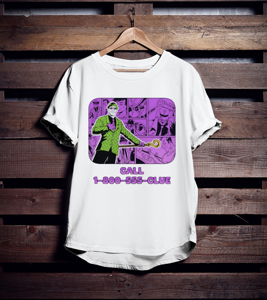 The Riddler Call 1 800 555 CLUE DC Comics Batman T-Shirt
