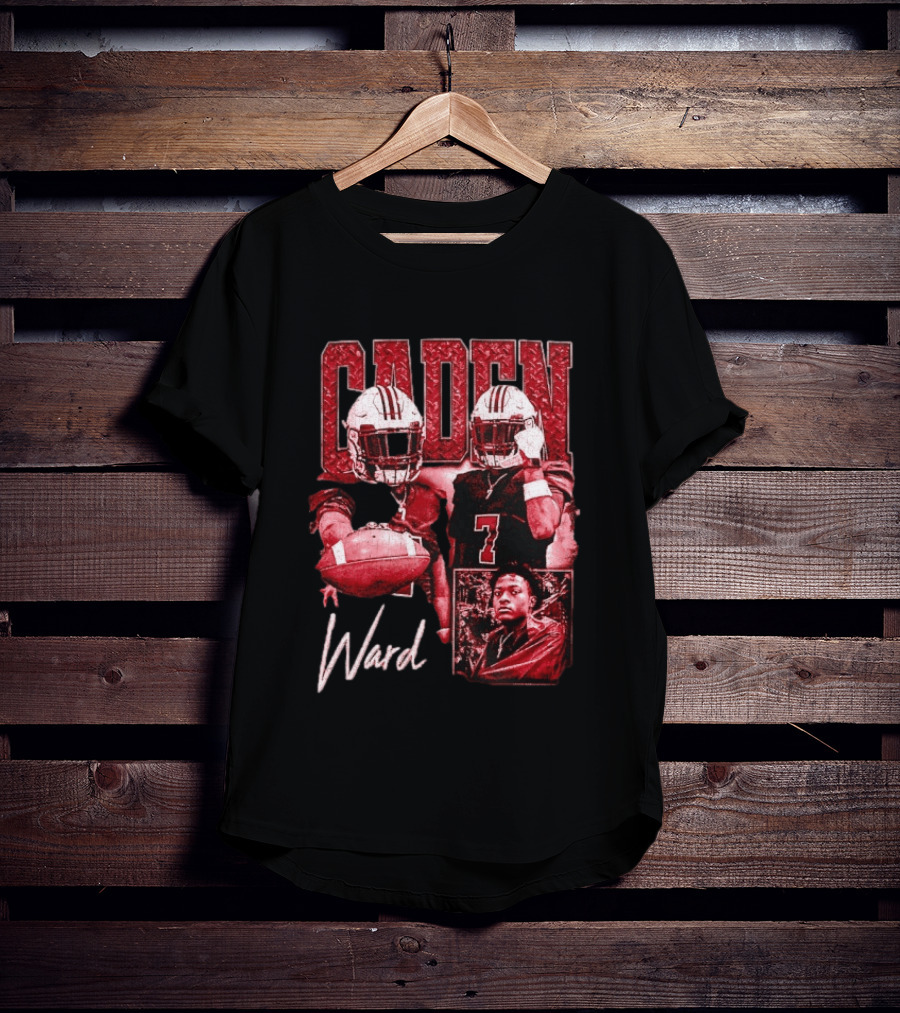 Caden Ward American Football Athlete Sports Number 7 T-Shirt