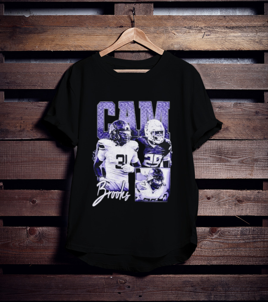 Cam Brooks Texas Longhorns Football NCAA Player Collage 31 29 T-Shirt