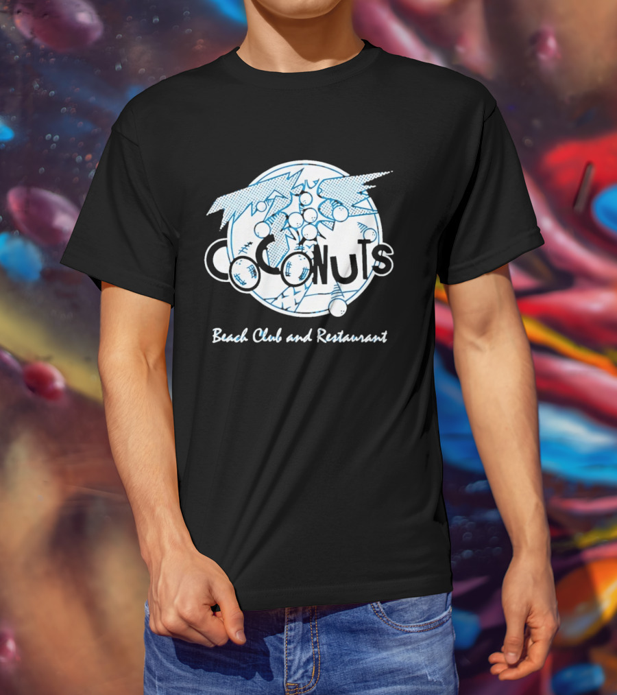 Coconuts Beach Club And Restaurant Tropical Palm Tree T-Shirt