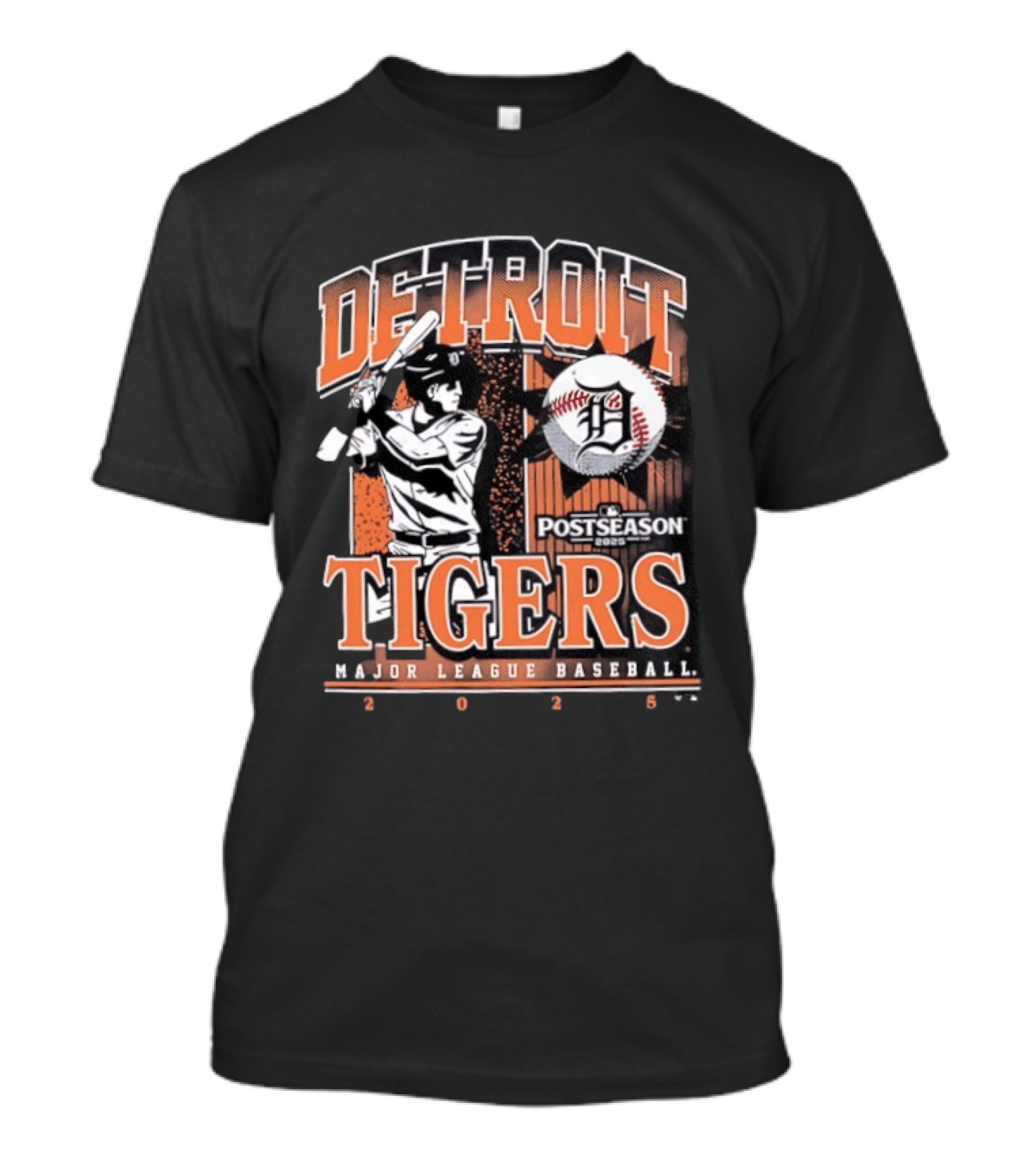 Detroit Tigers 2025 MLB Postseason Baseball Swing T-Shirt
