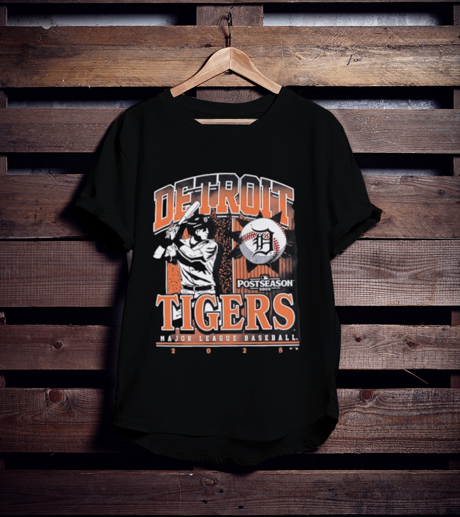 Detroit Tigers 2025 MLB Postseason Baseball Swing T-Shirt