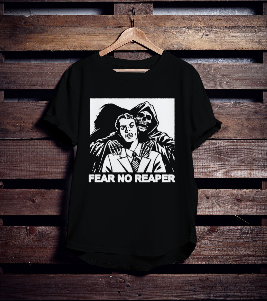 Fear No Reaper Grim Death Skull Horror T-Shirt