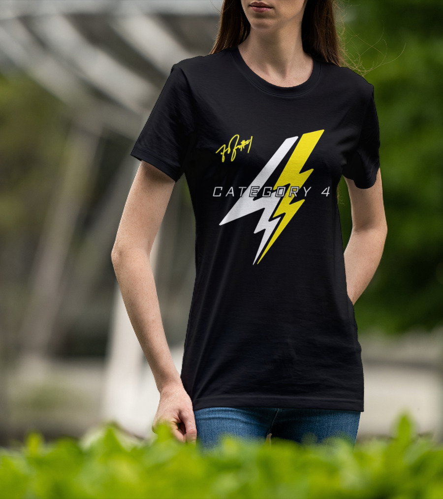 LSU Tigers Flau'jae Johnson Category 4 Lightning Bolt Signature T-Shirt