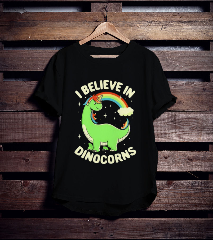 I Believe In Dinocorns Dinosaur Unicorn Rainbow Magic T-Shirt