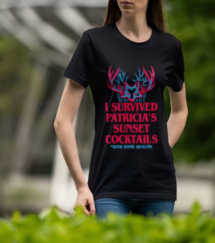I Survived Patricia's Sunset Cocktails With Some Qualms Fox Antlers T-Shirt