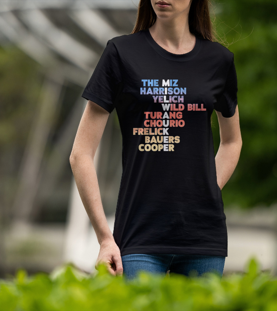 Milwaukee Brewers 2026 Roster Names The Miz Harrison Yelich Wild Bill Turang Chourio Frelick Bauers Cooper T-Shirt