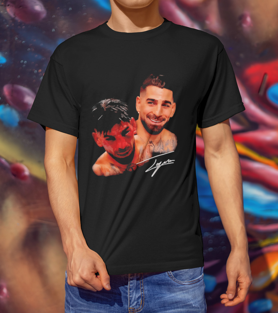 Ilia Topuria UFC Smiley Face And Bleeding Face Signature T-Shirt
