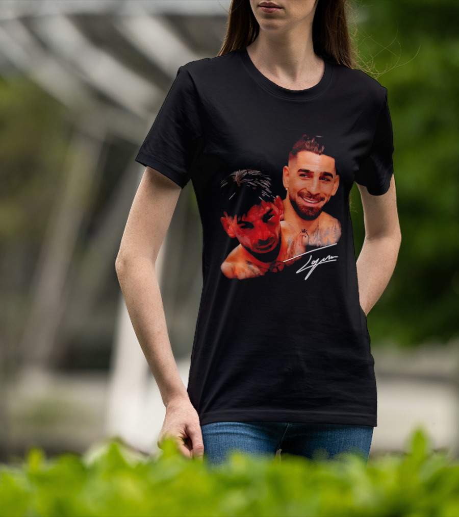 Ilia Topuria UFC Smiley Face And Bleeding Face Signature T-Shirt
