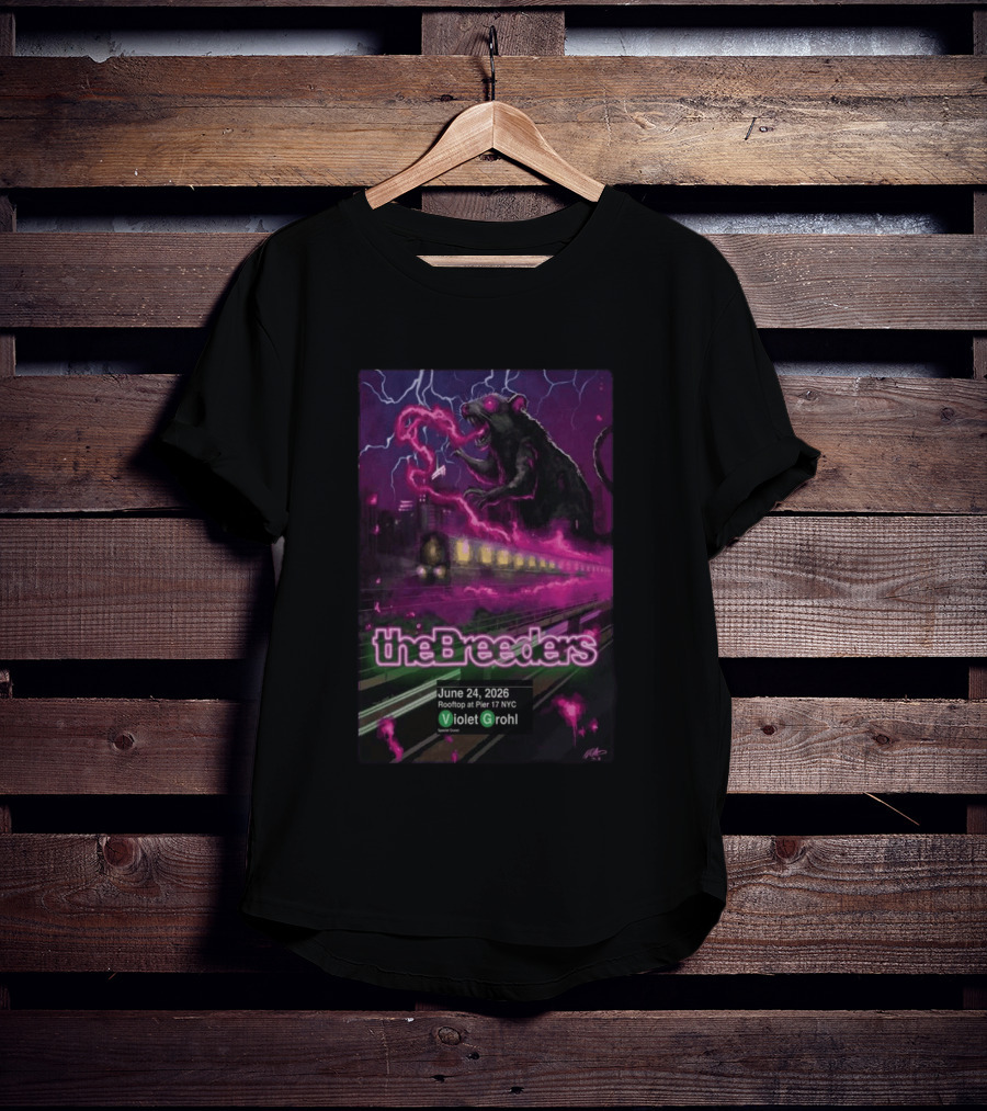 The Breeders June 24 2026 Rooftop At Pier 17 NYC Violet Grohl Guest T-Shirt