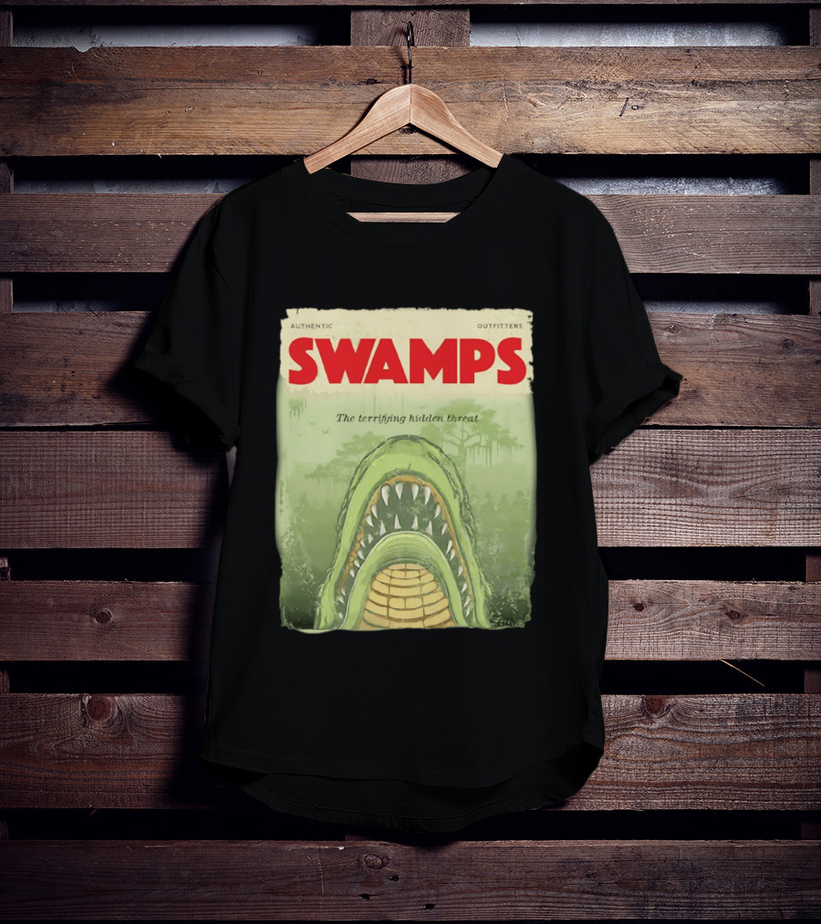 Authentic Outfitters Swamps The Terrifying Hidden Threat T-Shirt