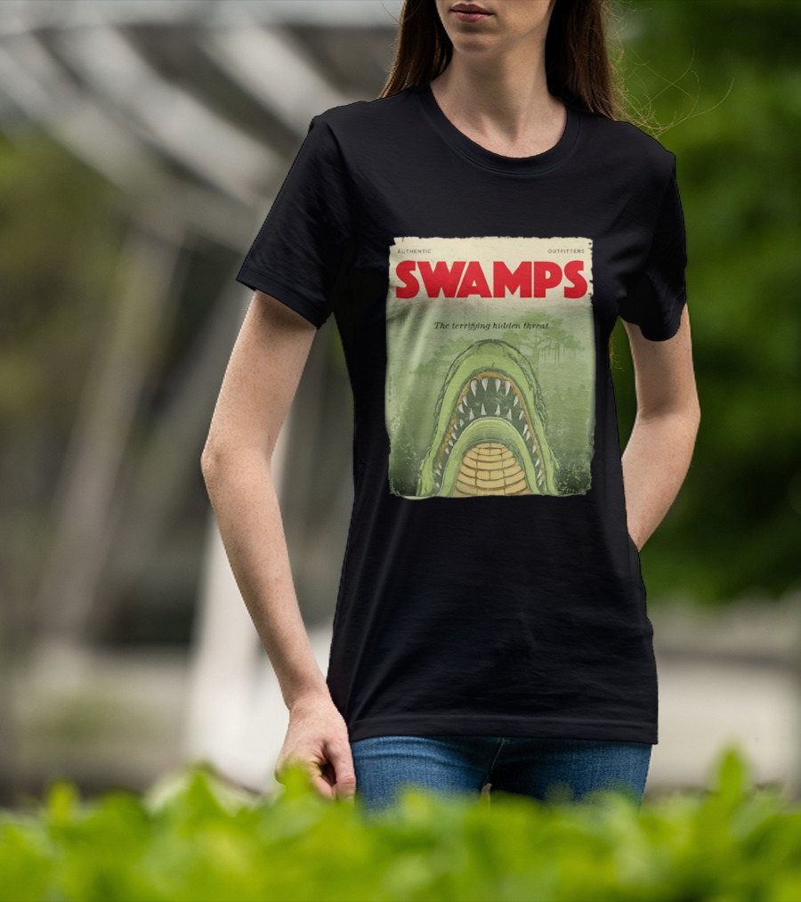 Authentic Outfitters Swamps The Terrifying Hidden Threat T-Shirt