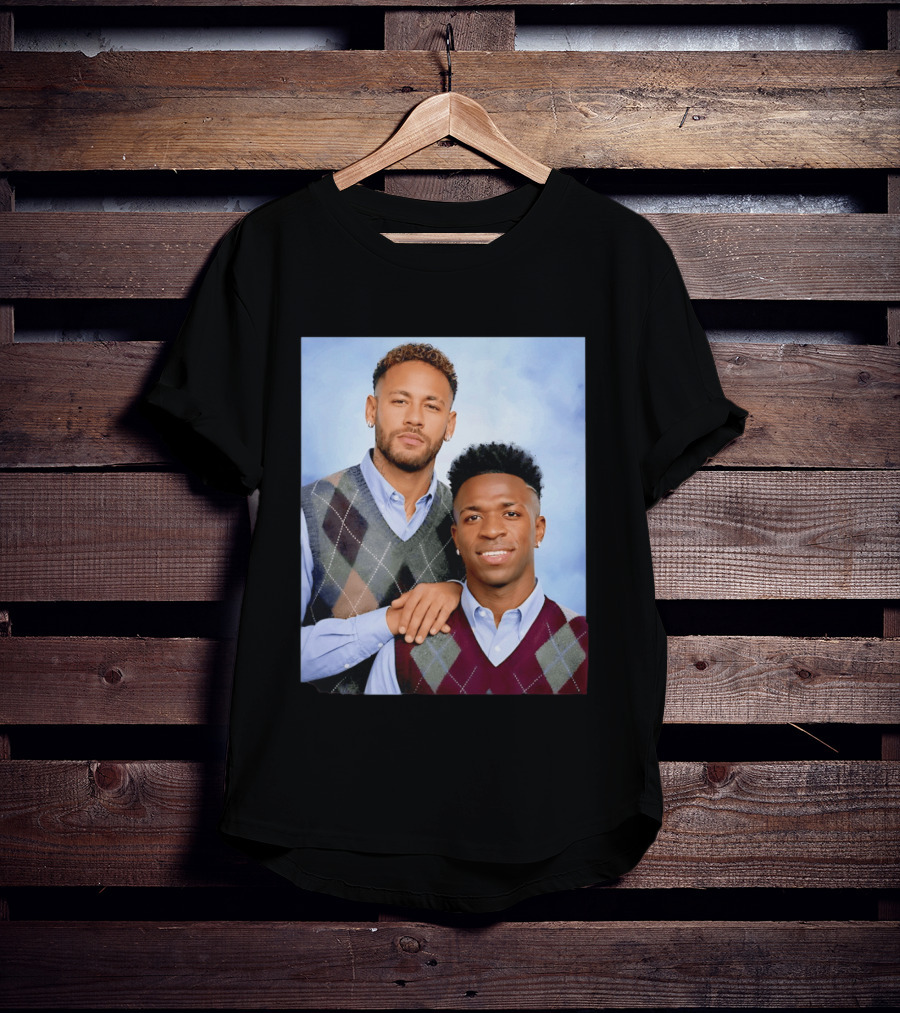 Neymar Jr Vinicius Jr Step Brothers Argyle Sweater Look T-Shirt