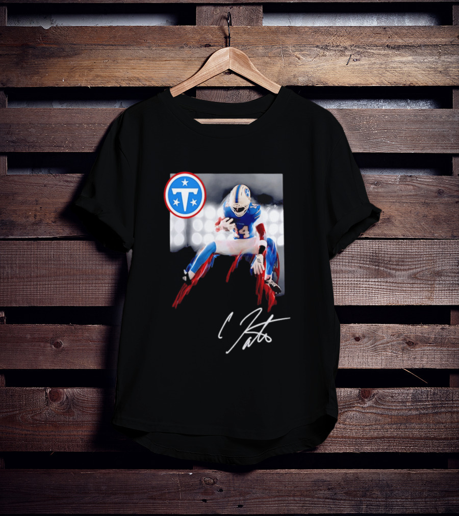 Tennessee Titans Carnell Tate Rookie Legacy 14 Blue Red T-Shirt
