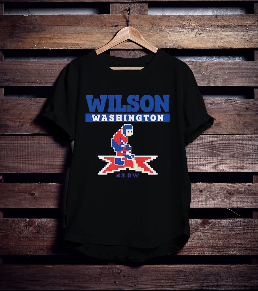 Tom Wilson Washington Capitals 43 RW NHL Pixel Art Hockey T-Shirt